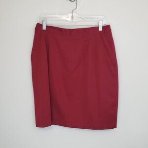 Halston vintage cranberry pencil skirt